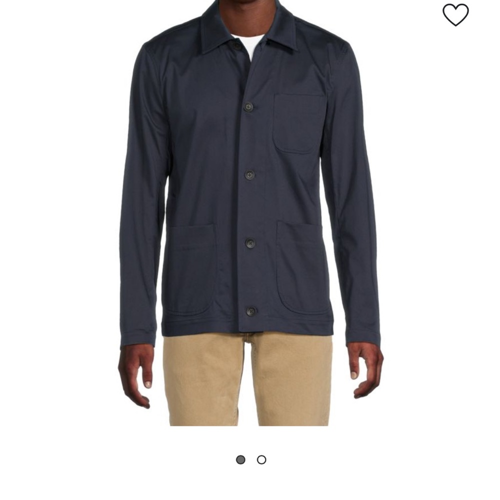 rag & bone Navy Button-Up Jacket